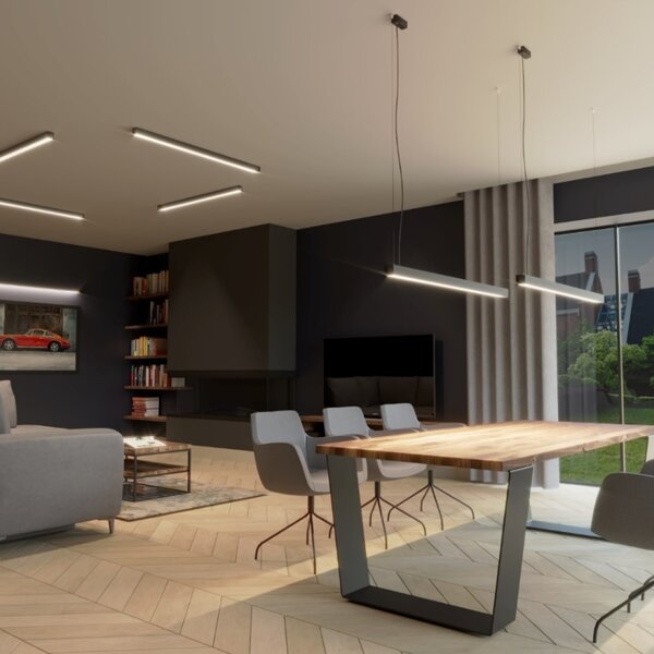 Φωτιστικό τοίχου LED Pinne, Λευκό, 3000K, 67x6x6 cm