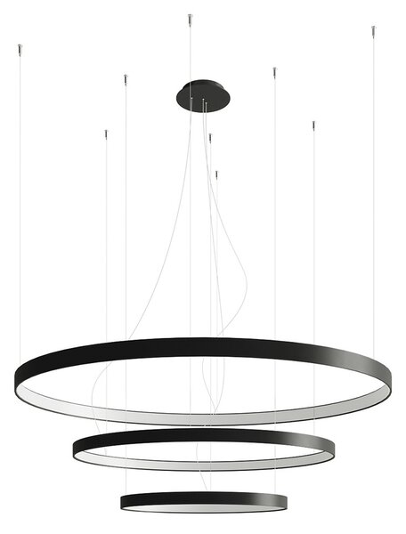 Πολυέλαιος LED Rio, Μαύρος, 4000K, 110x110x150 cm