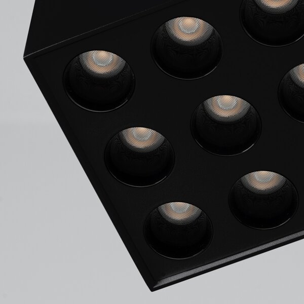 Πλαφονιέρα LED Ozzy, Μαύρη, 4000K, 9.5x9.5x8.3 cm