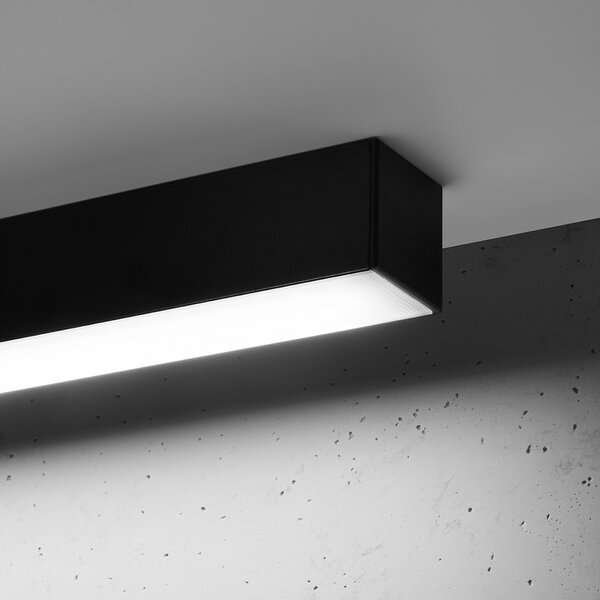 Πλαφονιέρα LED Pinne, Μαύρη, 4000K, 67x6x6 cm