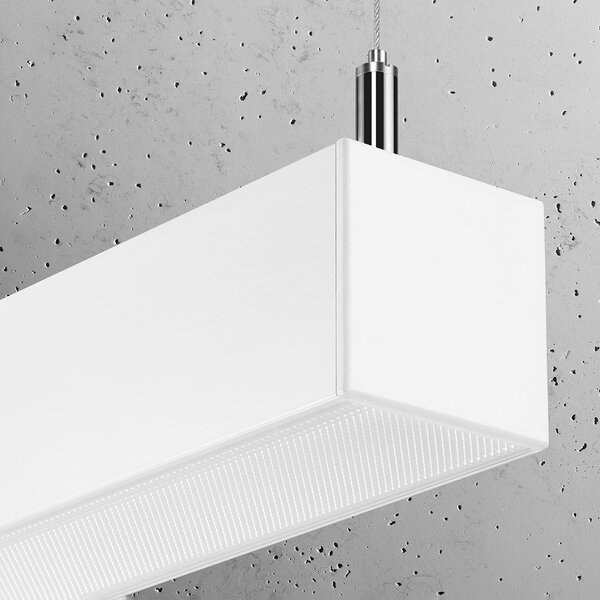 Κρεμαστό φωτιστικό LED Pinne, Λευκό, 3000K, 118x6x150 cm