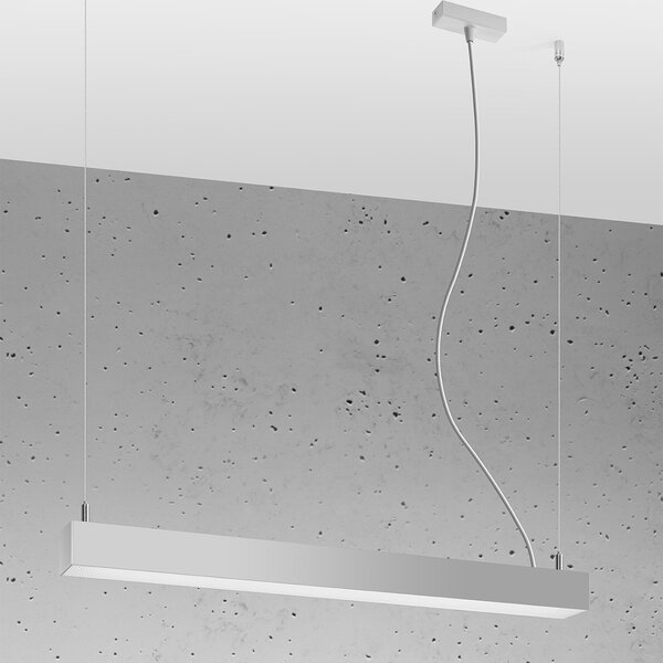 Κρεμαστό φωτιστικό LED Pinne, Γκρι, 3000K, 67x6x150 cm