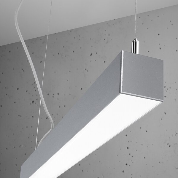 Κρεμαστό φωτιστικό LED Pinne, Γκρι, 3000K, 150x6x150 cm