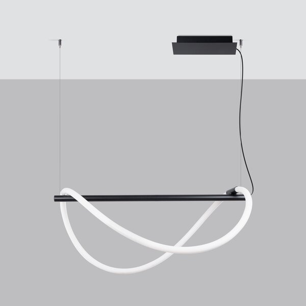 Κρεμαστό φωτιστικό LED Galakse, Μαύρο, 2700-6500K, 84x45x160 cm