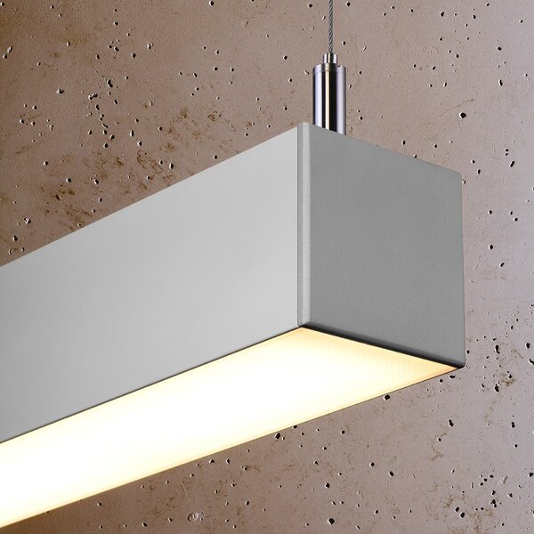 Κρεμαστό φωτιστικό LED Pinne, Γκρι, 3000K, 150x6x150 cm