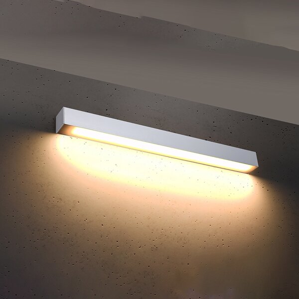 Φωτιστικό τοίχου LED Pinne, Λευκό, 3000K, 67x6x6 cm