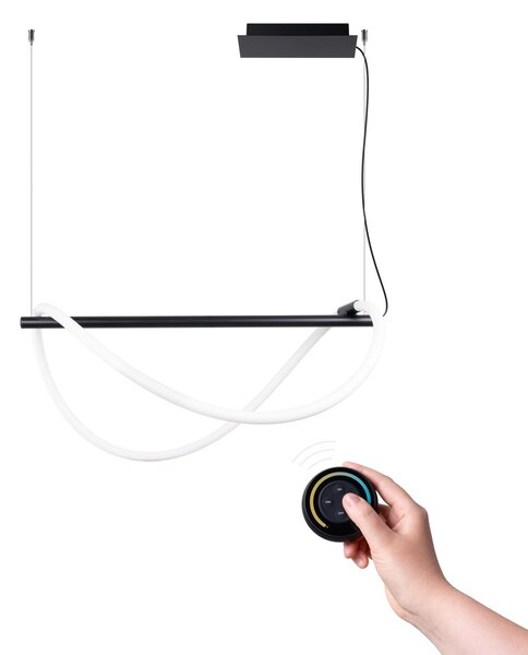 Κρεμαστό φωτιστικό LED Galakse, Μαύρο, 2700-6500K, 84x45x160 cm