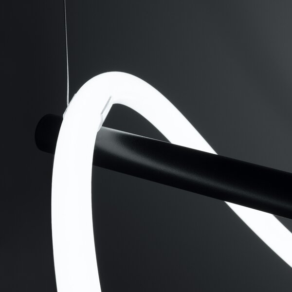 Κρεμαστό φωτιστικό LED Galakse, Μαύρο, 2700-6500K, 84x45x160 cm