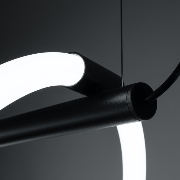 Κρεμαστό φωτιστικό LED Galakse, Μαύρο, 2700-6500K, 84x45x160 cm