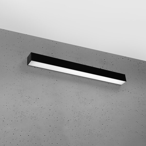 Φωτιστικό τοίχου LED Pinne, Μαύρο, 3000K, 67x6x6 cm