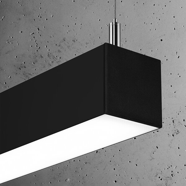 Κρεμαστό φωτιστικό LED Pinne, Μαύρο, 4000K, 118x6x150 cm