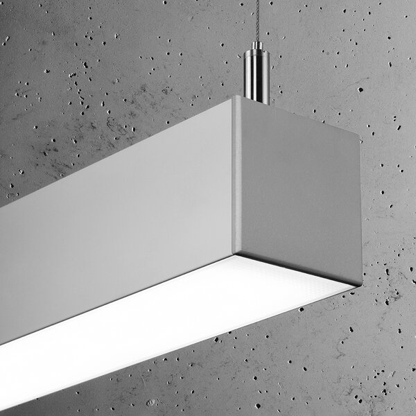 Κρεμαστό φωτιστικό LED Pinne, Γκρι, 4000K, 118x6x150 cm