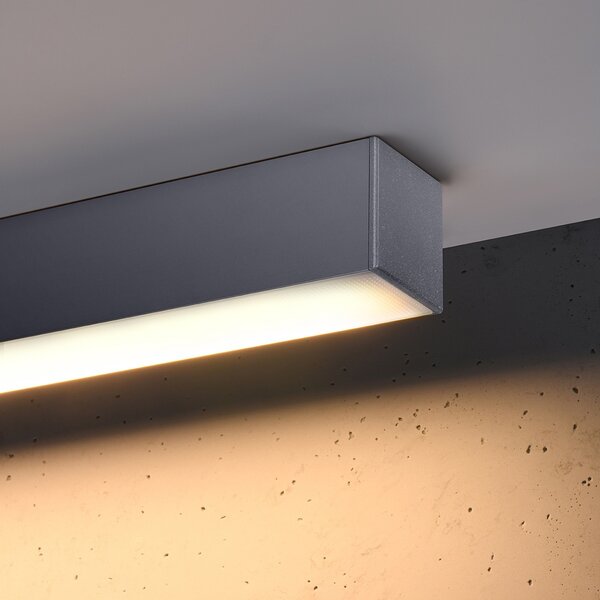 Πλαφονιέρα LED Pinne, Γκρι, 3000K, 150x6x6 cm