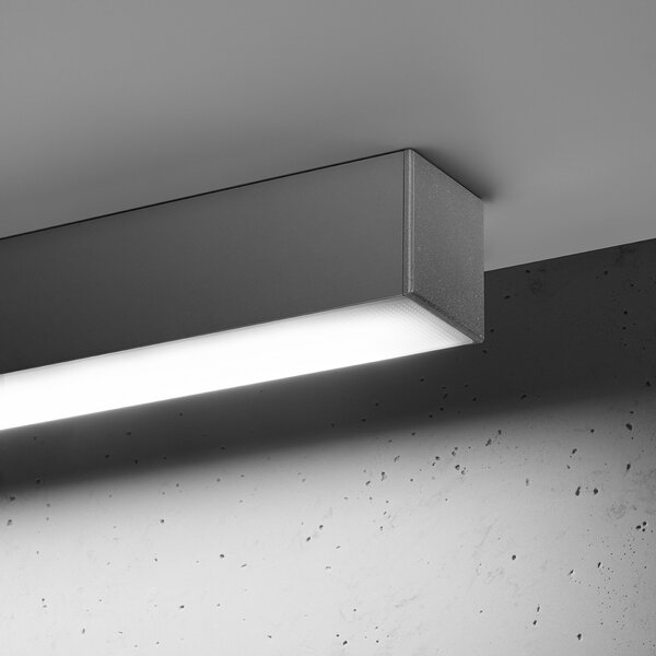 Πλαφονιέρα LED Pinne, Γκρι, 4000K, 67x6x6 cm