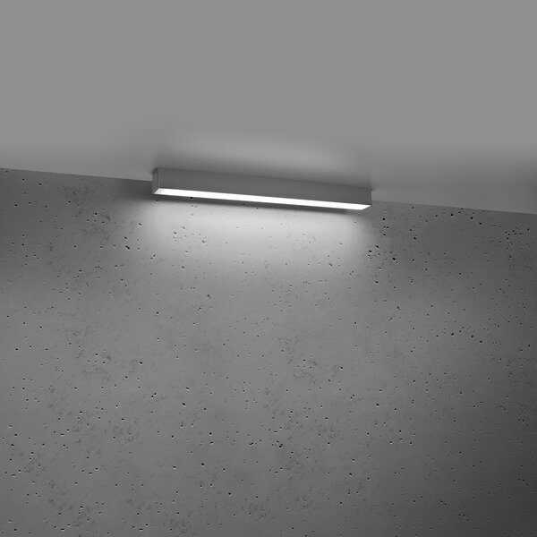 Πλαφονιέρα LED Pinne, Γκρι, 4000K, 67x6x6 cm