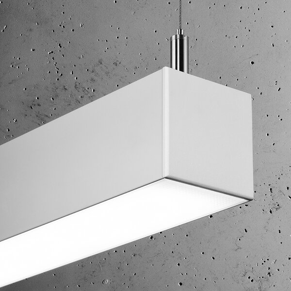 Κρεμαστό φωτιστικό LED Pinne, Λευκό, 4000K, 90x6x150 cm