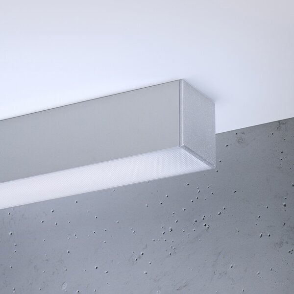 Πλαφονιέρα LED Pinne, Γκρι, 3000K, 150x6x6 cm