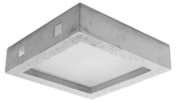 Πλαφονιέρα LED Riza, Γκρι, 3000K, 33x33x8 cm