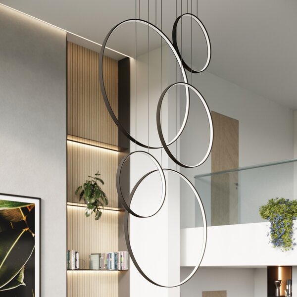 Κρεμαστό φωτιστικό LED Rio 55, Λευκό, 4000K, 170x30x250 cm
