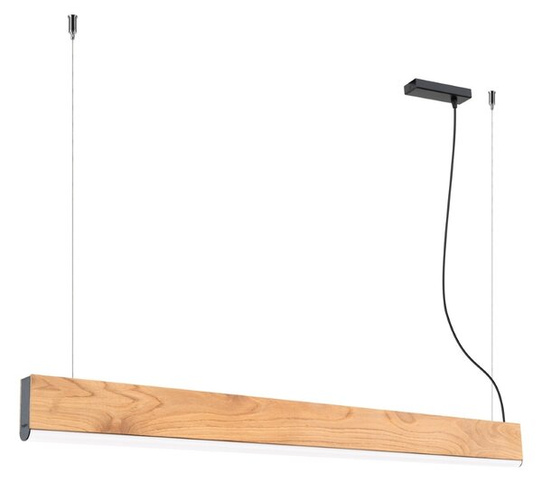 Κρεμαστό φωτιστικό LED Lykke, Δρυς, 4000K, 120x3.5x150 cm