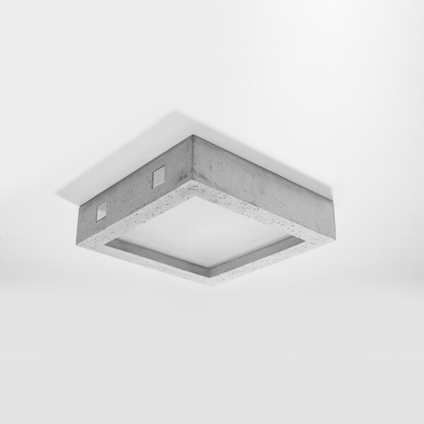 Πλαφονιέρα LED Riza, Γκρι, 3000K, 33x33x8 cm