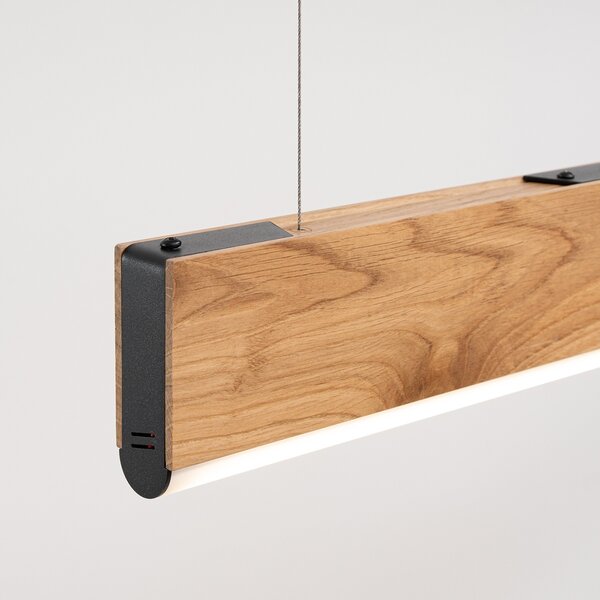 Κρεμαστό φωτιστικό LED Lykke, Δρυς, 4000K, 120x3.5x150 cm