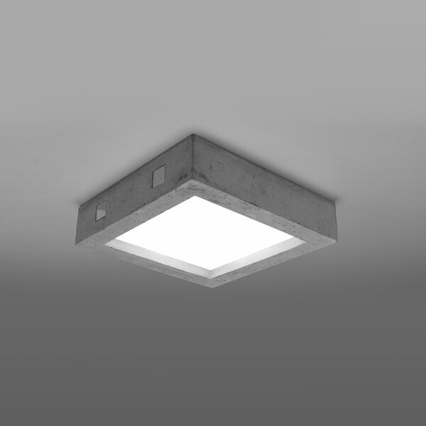 Πλαφονιέρα LED Riza, Γκρι, 3000K, 33x33x8 cm