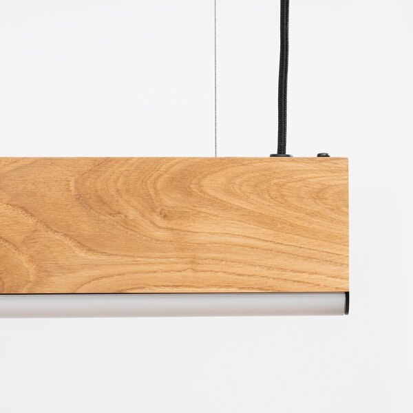 Κρεμαστό φωτιστικό LED Lykke, Δρυς, 4000K, 120x3.5x150 cm