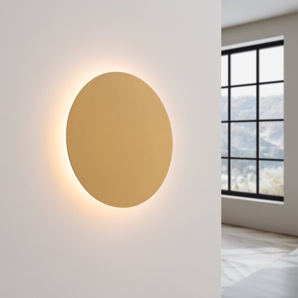 Φωτιστικό τοίχου LED Borgen, Χρυσό, 3000K, 30x30x3.5 cm