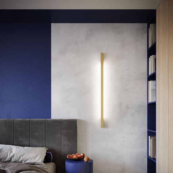 Φωτιστικό τοίχου LED Sappo, Χρυσό, 4000K, 4x6.5x150 cm