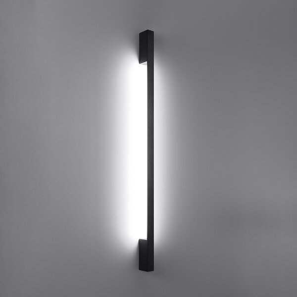 Φωτιστικό τοίχου LED Sappo, Μαύρο, 4000K, 4x6.5x120 cm