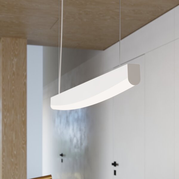 Κρεμαστό φωτιστικό LED Jorun 150, Λευκό, 3000K, 150x3x210 cm