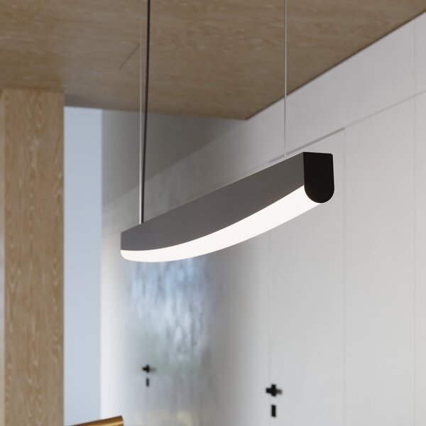 Κρεμαστό φωτιστικό LED Jorun 150, Μαύρο, 3000K, 150x3x210 cm