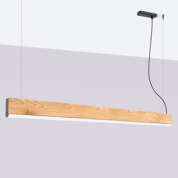 Κρεμαστό φωτιστικό LED Lykke, Δρυς, 4000K, 150x3.5x150 cm