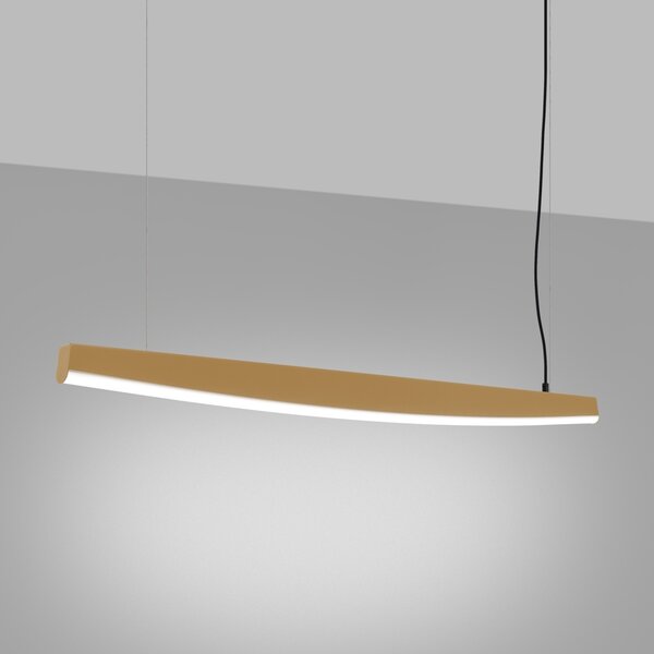 Κρεμαστό φωτιστικό LED Jorun 120, Χρυσό, 4000K, 120x3x210 cm