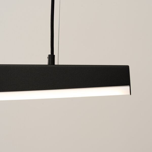 Κρεμαστό φωτιστικό LED Jorun 150, Μαύρο, 3000K, 150x3x210 cm