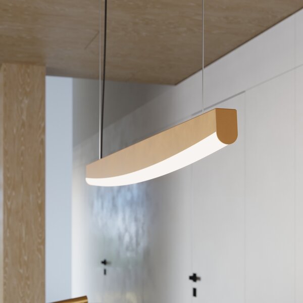 Κρεμαστό φωτιστικό LED Jorun 120, Χρυσό, 4000K, 120x3x210 cm