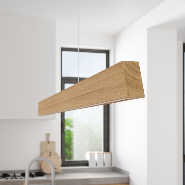 Κρεμαστό φωτιστικό LED Skog, Δρυς, 3000K, 120x5.5x210 cm