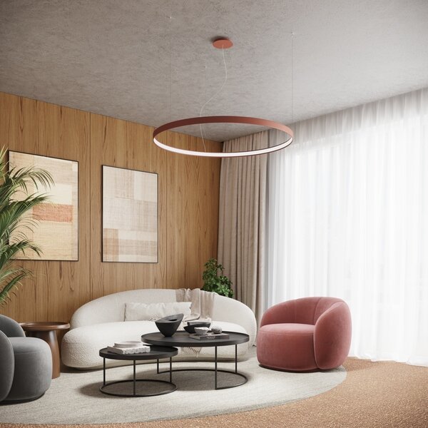 Πολυέλαιος LED Rio 55, Μπεζ, 3000K, 55x55x150 cm