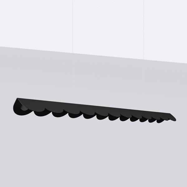 Κρεμαστό φωτιστικό LED Biscuit, Μαύρο, 3000K, 131x13x200 cm
