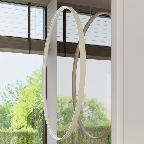 Κρεμαστό φωτιστικό LED Rio 78, Μπεζ, 3000K, 78x16x150 cm