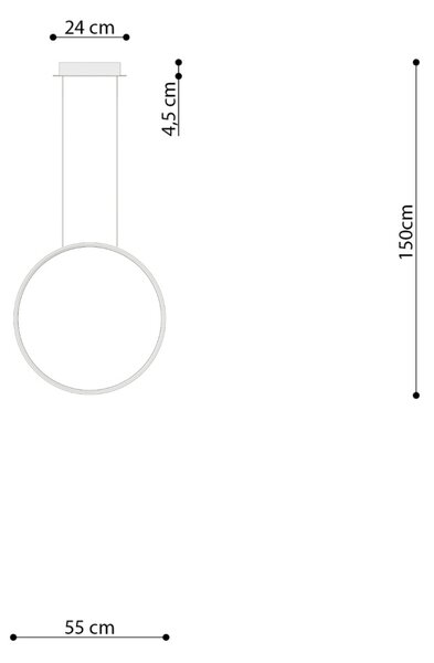 Κρεμαστό φωτιστικό LED Rio 55, Λαδί, 3000K, 55x16x150 cm