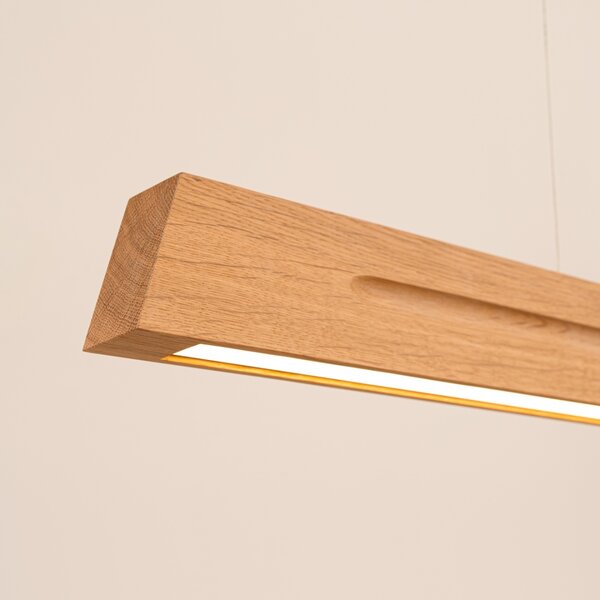 Κρεμαστό φωτιστικό LED Skog, Δρυς, 3000K, 120x5.5x210 cm