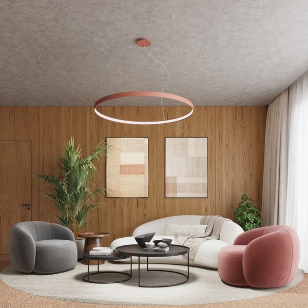 Πολυέλαιος LED Rio 55, Μπεζ, 3000K, 55x55x150 cm