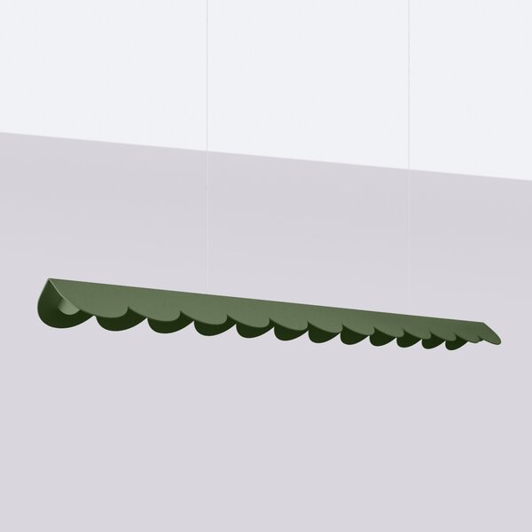 Κρεμαστό φωτιστικό LED Biscuit, Λαδί, 3000K, 131x13x200 cm