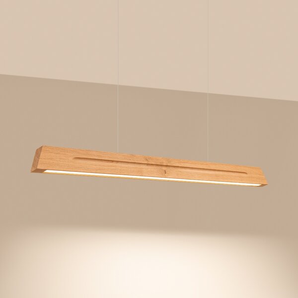 Κρεμαστό φωτιστικό LED Skog, Δρυς, 3000K, 120x5.5x210 cm