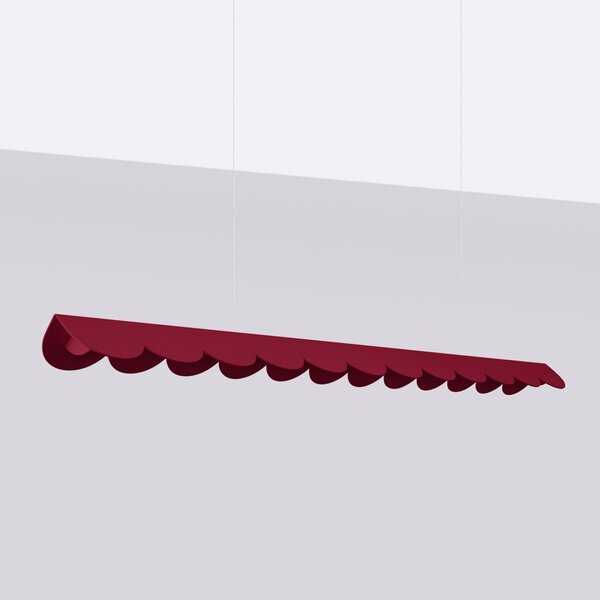 Κρεμαστό φωτιστικό LED Biscuit, Μπορντό, 3000K, 131x13x200 cm