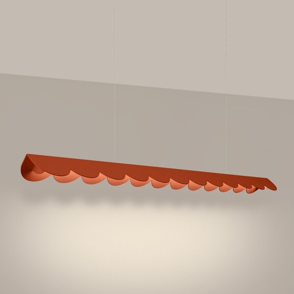 Κρεμαστό φωτιστικό LED Biscuit, Κόκκινο, 3000K, 131x13x200 cm