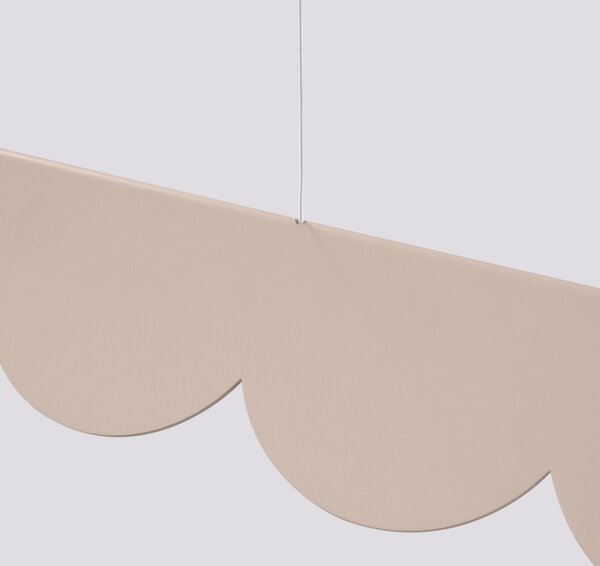 Κρεμαστό φωτιστικό LED Biscuit, Taupe, 3000K, 131x13x200 cm