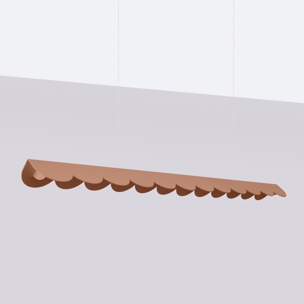 Κρεμαστό φωτιστικό LED Biscuit, Μόκα, 3000K, 131x13x200 cm